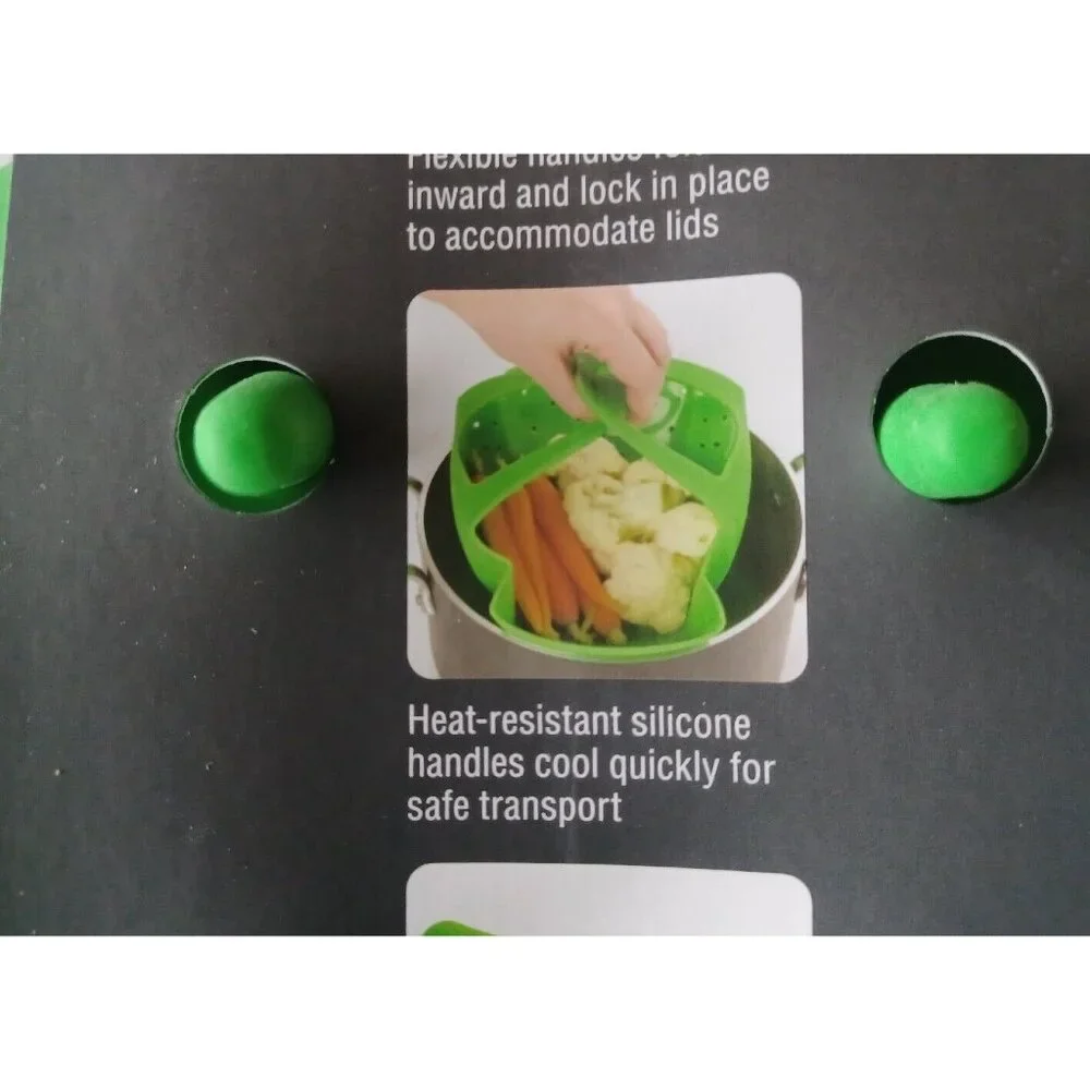 NWT Green OXO Softworks Silicone Pressure Cooker Steamer Basket
